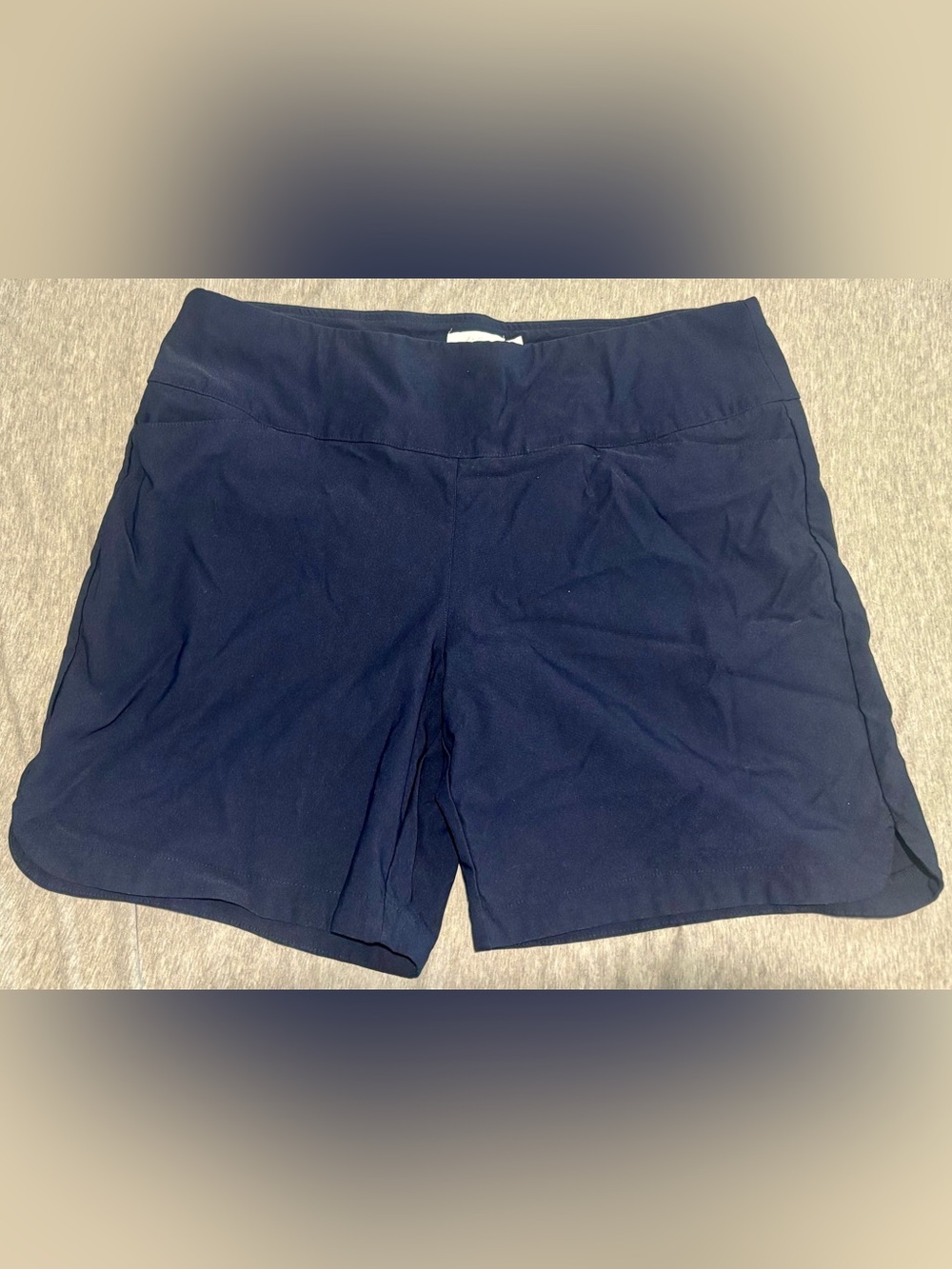 Lady Hagen Navy Stretch High Waist Shorts